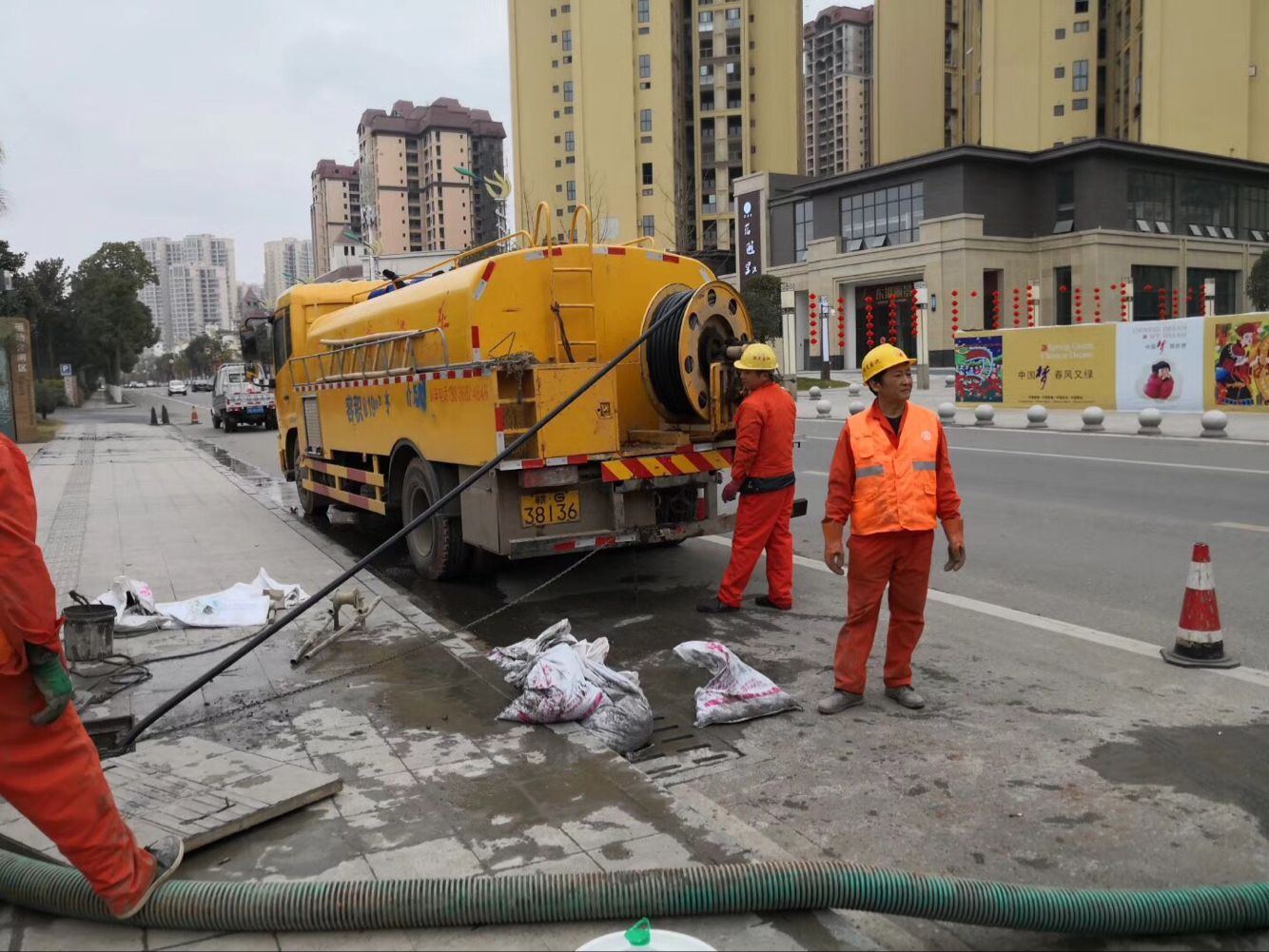 谢家集排污管道清淤-管道清洗